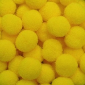 POMPONIKI ŻÓŁTE 20 mm    kolor 117