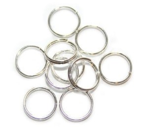 OGNIWKA POSREBRZANE 5 mm - 10 sztuk