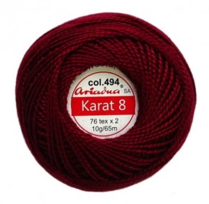 kordonek KARAT 8 kolor 494 bordo