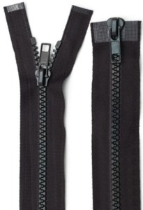 ZAMEK BŁYSKAWICZNY DWUSUWAKOWY KOSTKA  75 cm czarny 