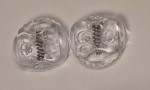 STOPER DO SZNURKA transparentny  dwa otwory 4mm