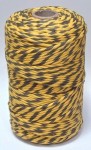 sznurek bawełniany 3mm  multikolor  twist  5 żółty i antracyt