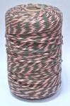 sznurek bawełniany 3mm  multikolor  twist  khaki i różowy
