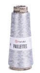 YARN ART PAILLETTES 8001 srebrny