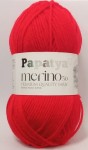 włóczka PAPATYA  MERINO kolor 3070 czerwony