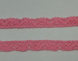 KORONKA BAWEŁNIANA różowa 12mm K020