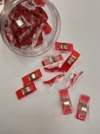 KLIPSY DO TKANIN małe czerwone