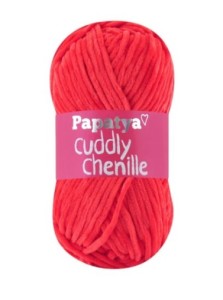 włóczka PAPATYA  CUDDLY CHENILLE kolor 3075 czerwony