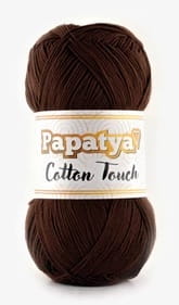 włóczka PAPATYA COTTON TOUCH  0160 czekolada 50g