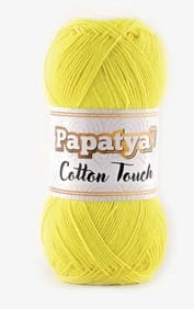 włóczka PAPATYA COTTON TOUCH  0850 jasny  żółty 50g