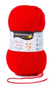 włóczka SCHACHENMAYR BRAVO BABY 185 kolor 1030 czerwień