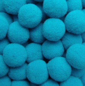 POMPONIKI TURKUSOWE 20 mm    kolor 517 