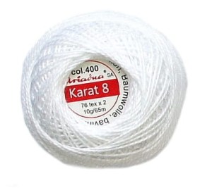 kordonek KARAT 8 kolor 400 biały